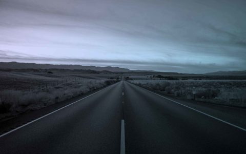 Empty highway, FedEx route