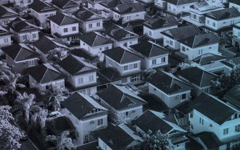 aerial view of houses