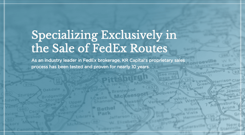 Fedex Routes for Sale KR Capital